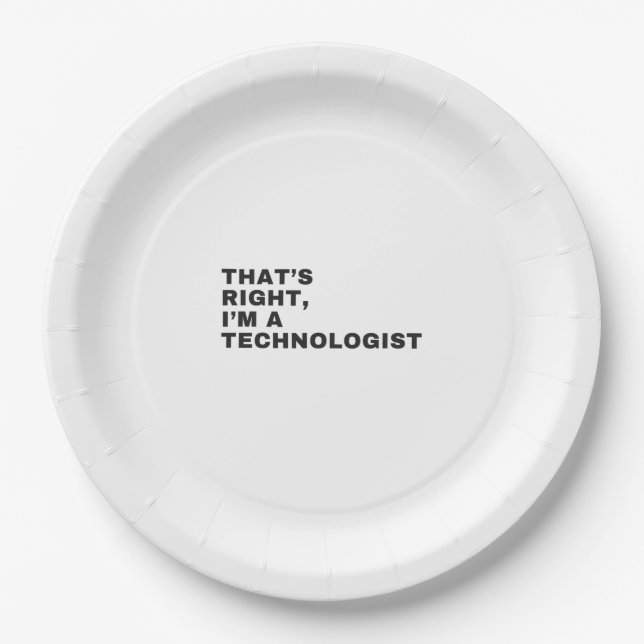 PLATO DE PAPEL ESO ESTÁ BIEN, SOY TECNOLOGISTA (Anverso)