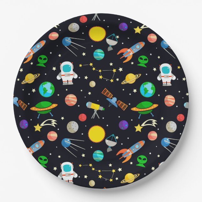 Plato De Papel Espacio (Anverso)