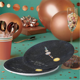 Plato De Papel Espacio | Fiesta de Cumpleaños del Sistema Solar