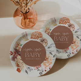 Plato De Papel "Especias Especias Bebé" Baby Shower de Calabaza O