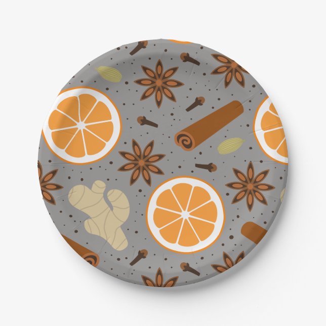 Plato De Papel especias navidades (Anverso)