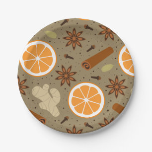 Plato De Papel especias navidades