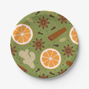 Plato De Papel especias navidades