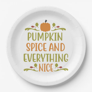 Plato De Papel Especie de calabaza Todo Bello Fall