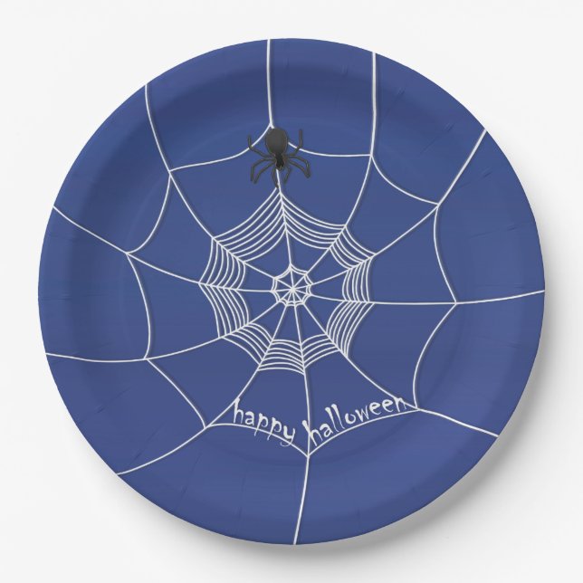 Plato De Papel Espeluz spinning Happy Halloween Web (Anverso)