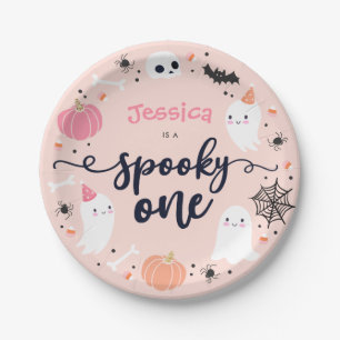 Plato De Papel Espeluznante Fantasma De Halloween 1er Día Decorac