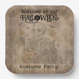 Plato De Papel Espeluznante fiesta de Halloween