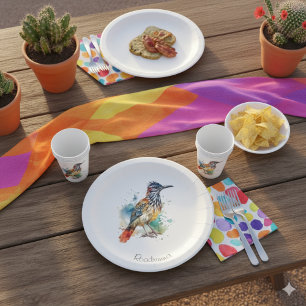 Plato De Papel Espíritu del desierto, corredor de caminos en acua