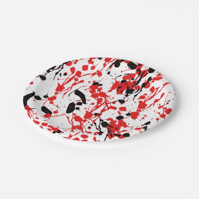 Plato De Papel Esplash y goteo abstracto (Angular)