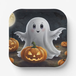 Plato De Papel Espléndido destino: Ghostly Halloween Fun