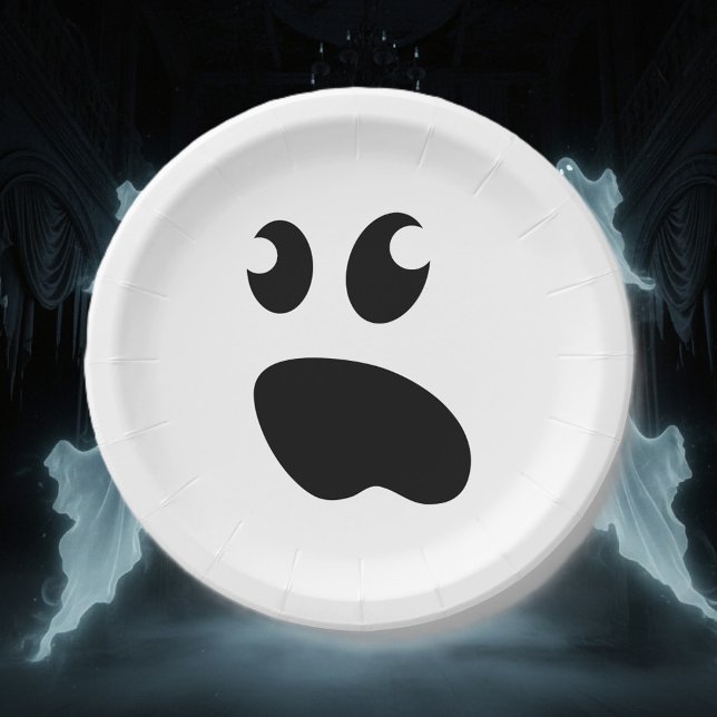 Plato De Papel Espléndidos fantasmas de papel de Halloween (Subido por el creador)