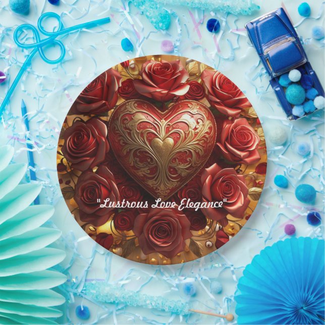 Plato De Papel "Esplendor Rosa brillante" (Fiesta)