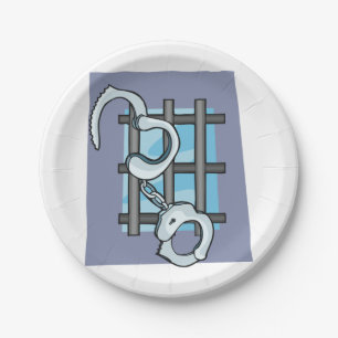 Plato De Papel Esposas de la cárcel