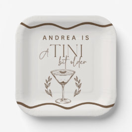 Plato De Papel Espreso | Martini | Cumpleaños del cóctel