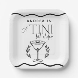 Plato De Papel Espreso | Martini | Cumpleaños del cóctel