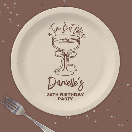 Plato De Papel Espresso Martini 30 cumpleaños un poco más viejo d