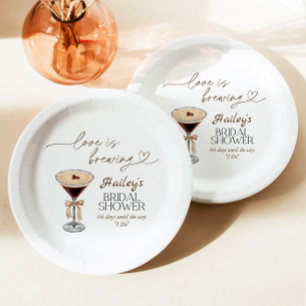 Plato De Papel Espresso Martini Love is Breve Bridal Shower