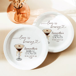 Plato De Papel Espresso Martini Love is Breve Bridal Shower