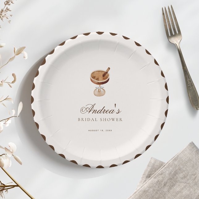 Plato De Papel Espresso Martini Tema del café Fiesta de ducha de  (Subido por el creador)