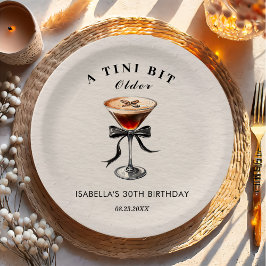 Plato De Papel Espresso Martini Tini Bit Older Birthday Party