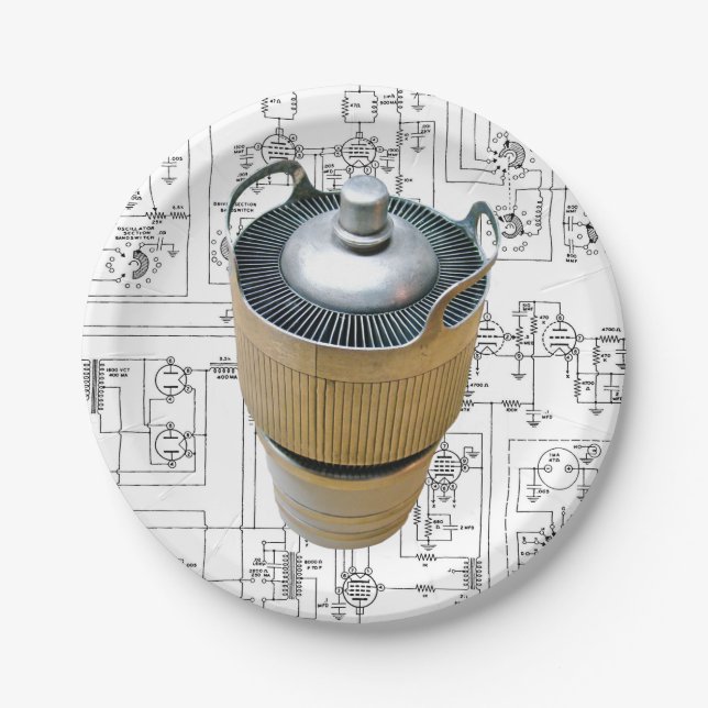 Plato De Papel Esquema de tubo de transmisión de cerámica (Anverso)