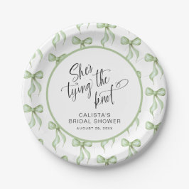 Plato De Papel Está atando la ducha de novias personalizada Knot