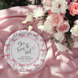 Plato De Papel Está atando la ducha de novias personalizada Knot