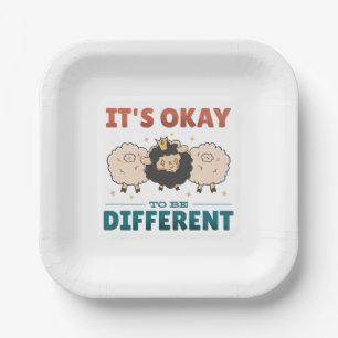Plato De Papel Está bien ser una invitación diferente