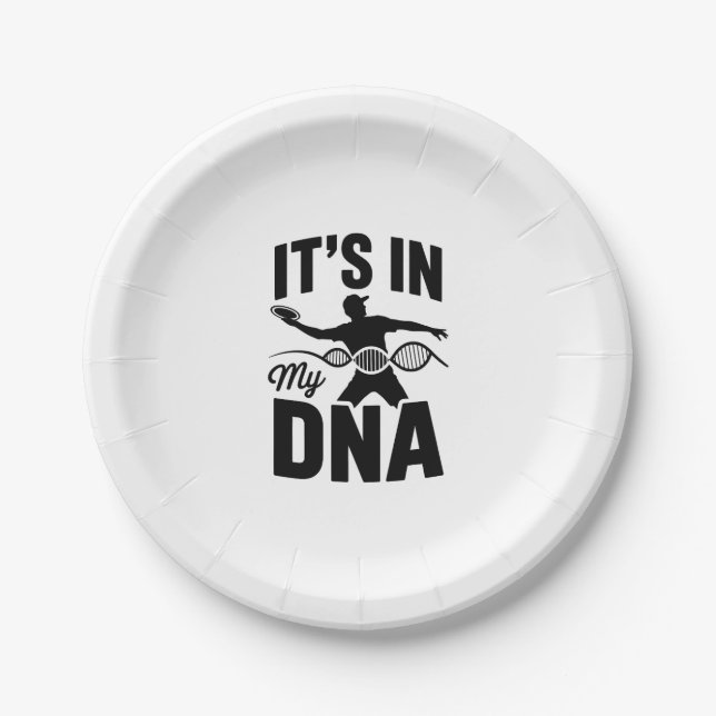 Plato De Papel Está en mi Dna Disk Golf (Anverso)