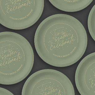 Plato De Papel Esta es la ducha de invierno de Green Moss