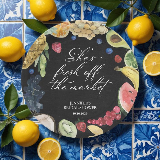 Plato De Papel Está fuera del mercado | Chalkboard Bridal Shower (Subido por el creador)