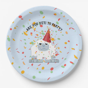 Plato De Papel Está usted Yeti para ir de fiesta el fiesta lindo