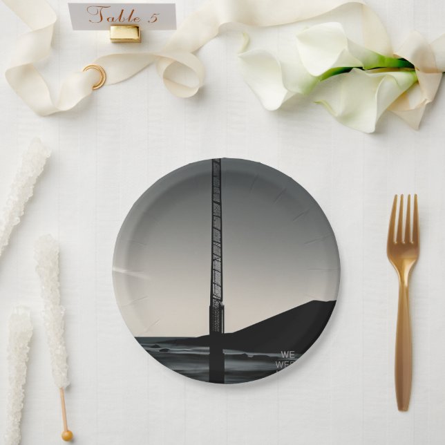 Plato De Papel Estábamos Aquí Las Placas De Papel (Boda)