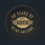 Plato De Papel Established 1972 50th Birthday<br><div class="desc">Established 1972 50th Birthday</div>