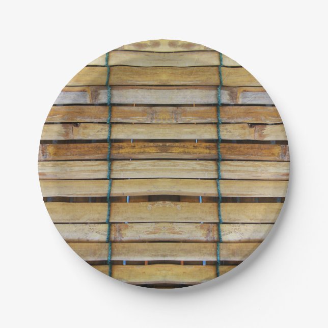 Plato De Papel Estaciones de madera de madera de madera de madera (Anverso)
