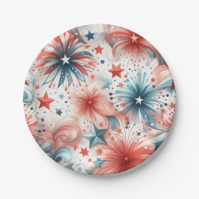 Plato De Papel Estados Unidos celebra (Anverso)