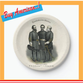 Plato De Papel Estados Unidos Confederado 🎖️ ⚔️ héroes de la gue