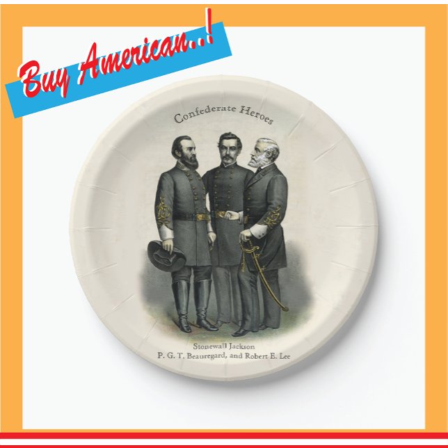 Plato De Papel Estados Unidos Confederado 🎖️ ⚔️ héroes de la gue (Subido por el creador)