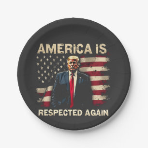 Plato De Papel Estados Unidos es nuevamente respetado Trump, Esta