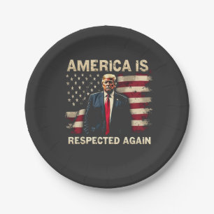 Plato De Papel Estados Unidos es nuevamente respetado Trump, Esta