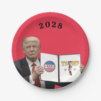 Plato De Papel Estados Unidos Gran Trump 45 47 2024