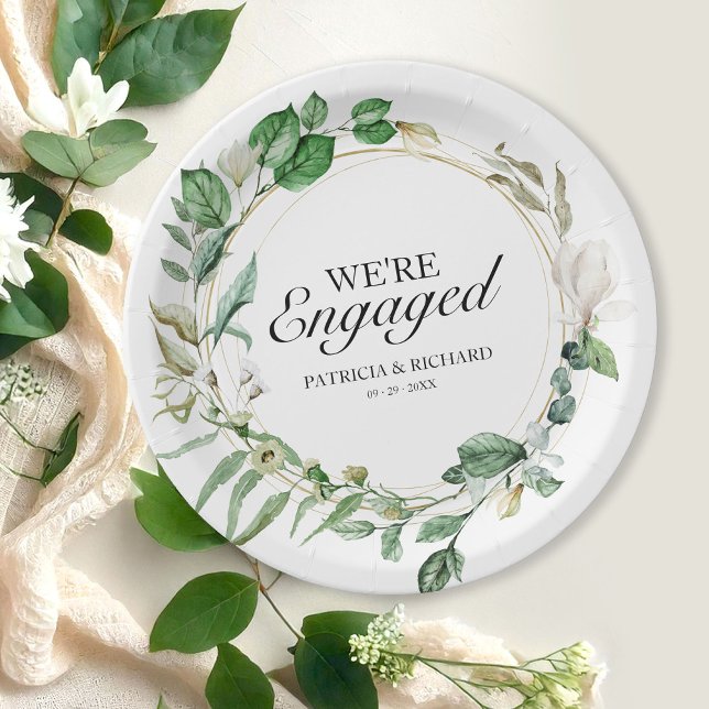 Plato De Papel Estamos comprometidos con la vegetación geométrica (Subido por el creador)