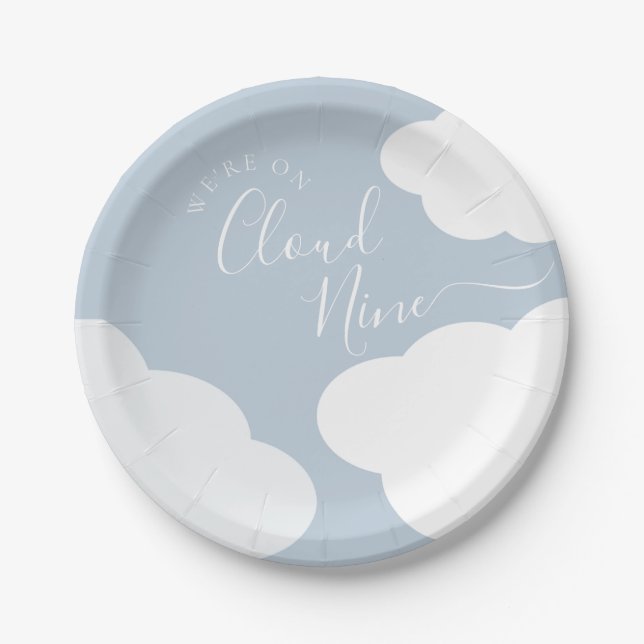 Plato De Papel Estamos en la placa de papel Nueve en la nube (Anverso)
