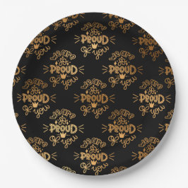 Plato De Papel Estamos TAN orgullosos de ti