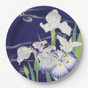 Plato De Papel Estampa de Arte de Iris Japonés Antiguo Kogyo Tsuk