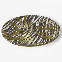 Estampado cebra negro y dorado Chic Safari Glamour
