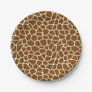 Plato De Papel Estampado de animales salvaje del modelo de la