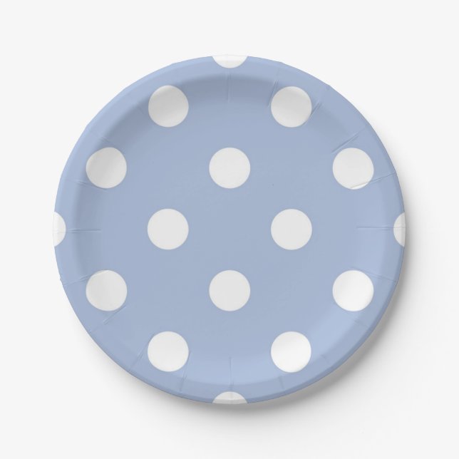 Plato De Papel estampado de lunares (Anverso)
