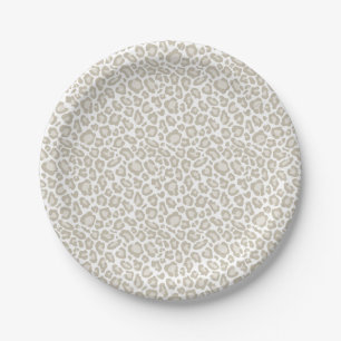 Plato De Papel Estampado leopardo poner crema