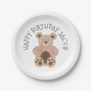 Plato De Papel Estás invitado a la fiesta de cumpleaños de Brown